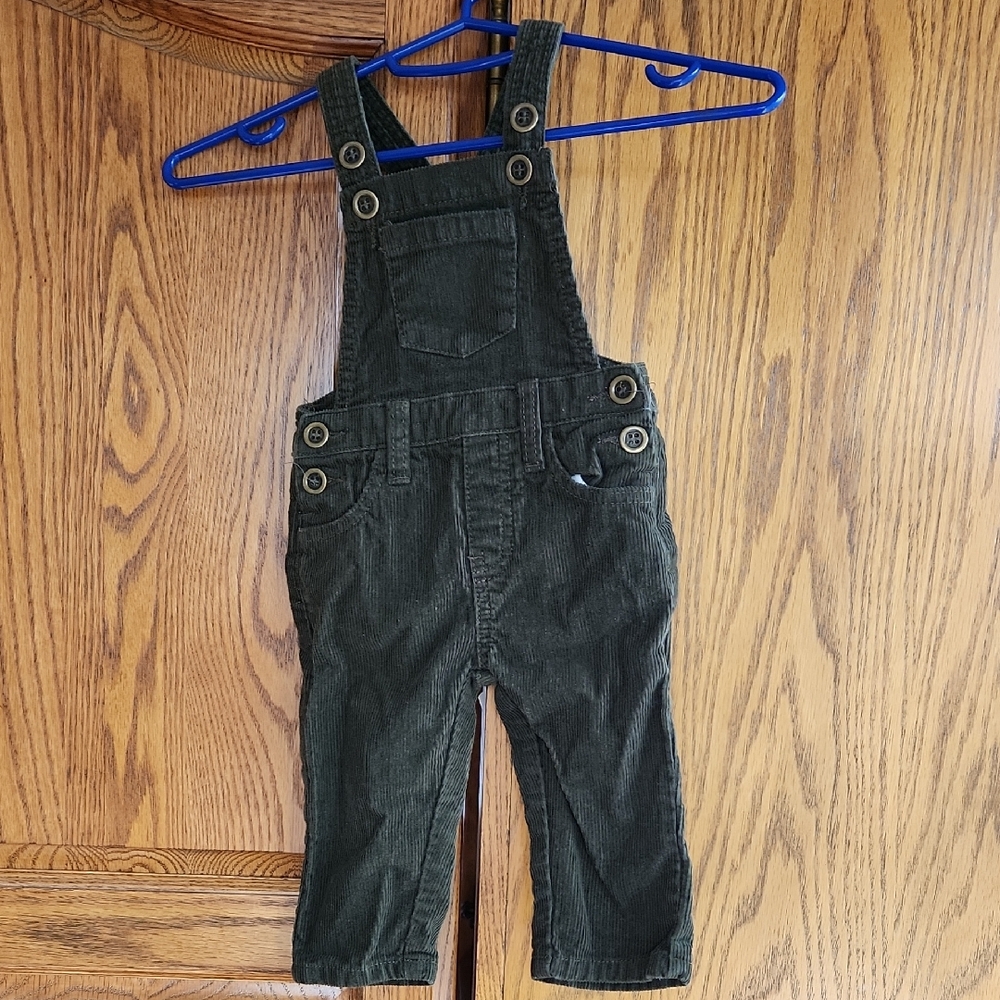 Kids Olive Green Overalls